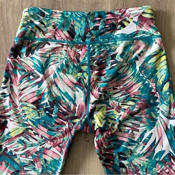 Prana Capri Legging Size Small Tropical Leaf‎ Print Multicolored - Picture 4 of 9